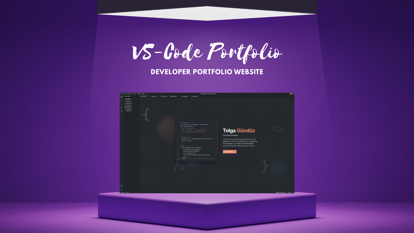 VSCode Portfolio preview